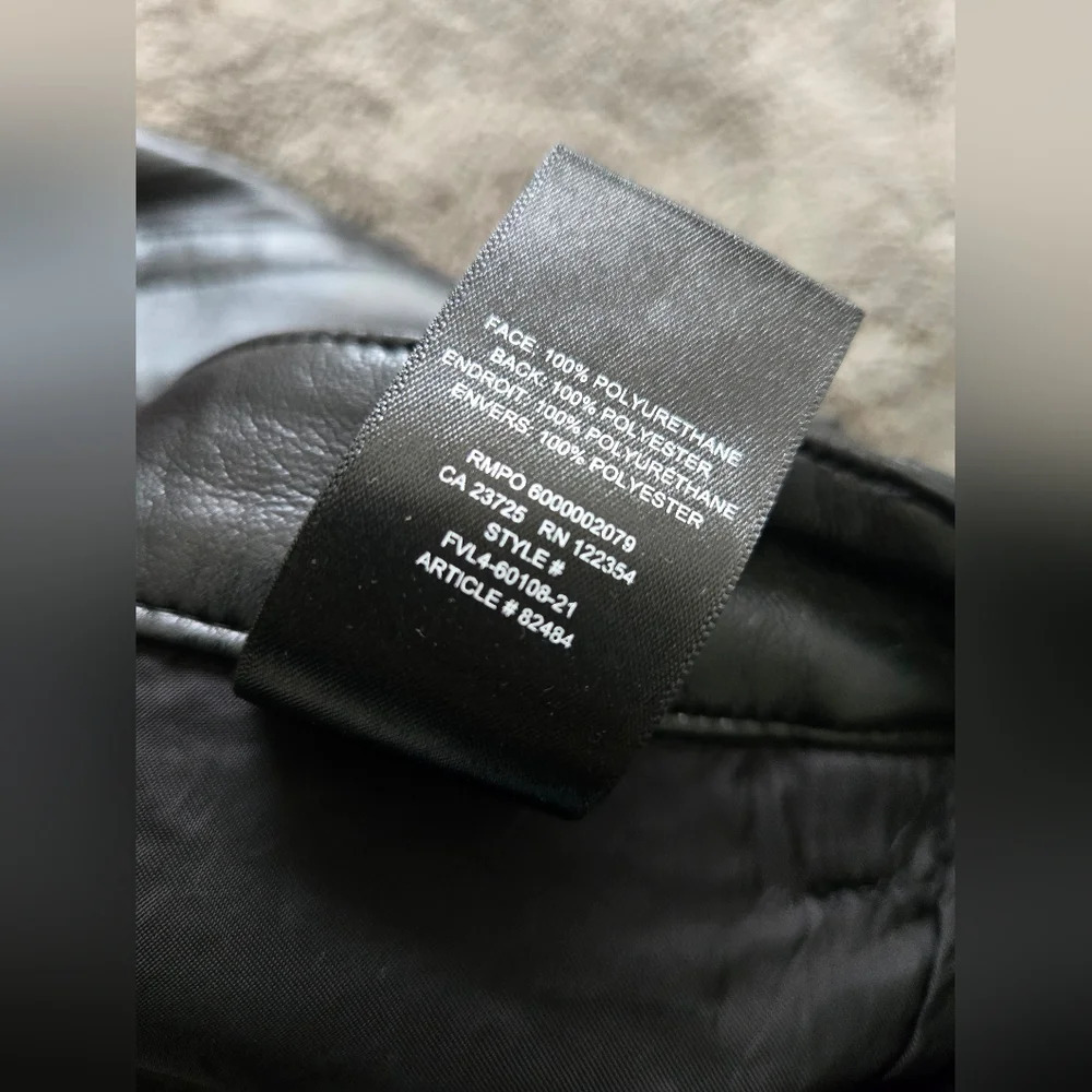 Wilfred Black Faux Leather Pants Strait Leg Button Front Aritzia Normcore | 2 - Picture 7 of 7